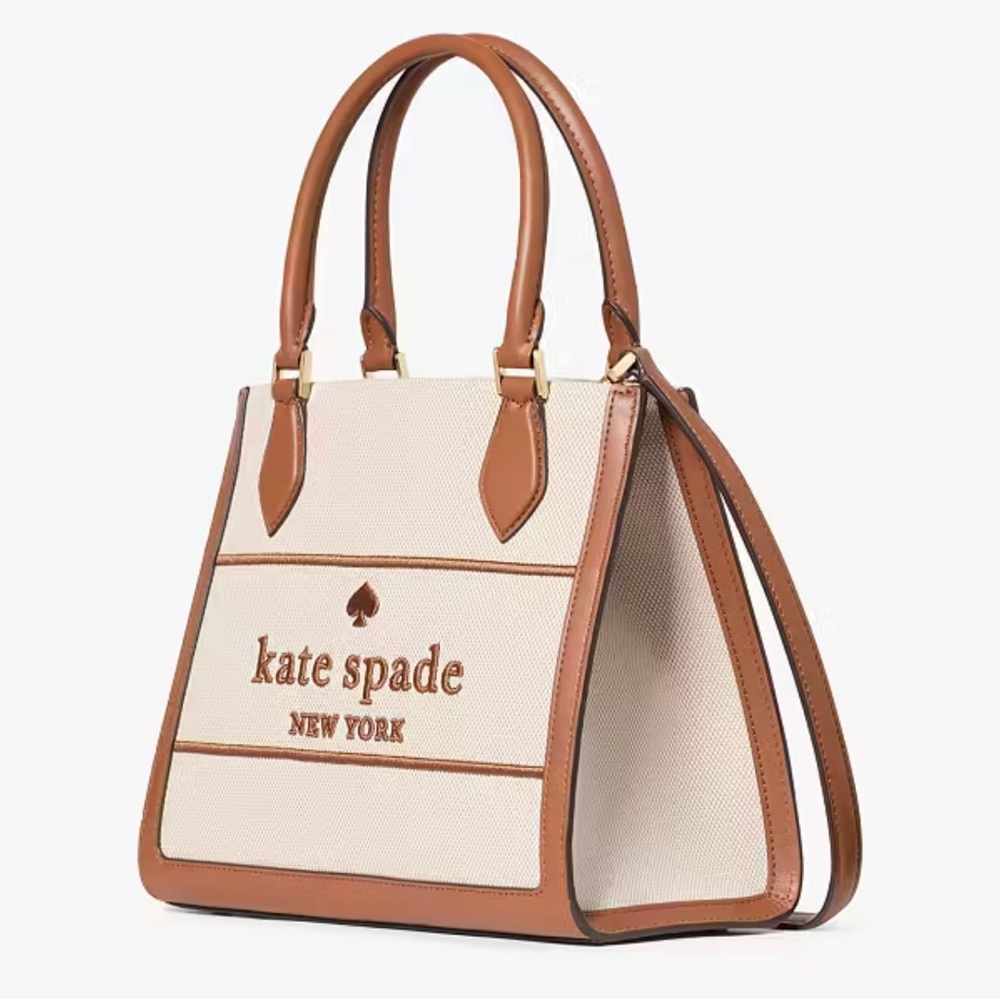 Kate Spade Ellie Canvas Small Tote Warm Gingerbread - Picture 16 of 16